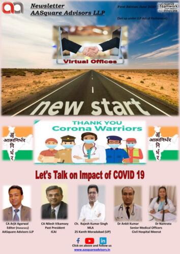 First E Newsletter launch by Chief Guest - CA Nilesh Vikasmey Ji (Past President of ICAI)  Guest of Honour - Ch. Rajesh Kumar Singh Ji (MLA Kanth Moradabad )